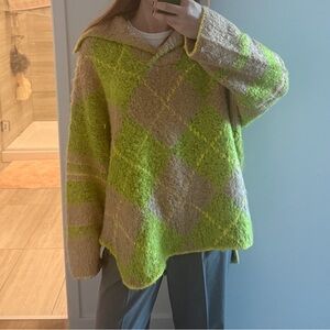 Oversized teddy bear sweater